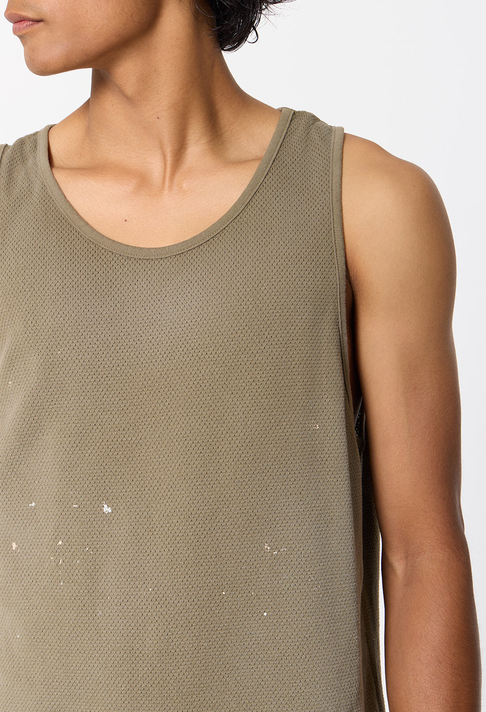 Odeon Mesh Tank / Vintage Olive