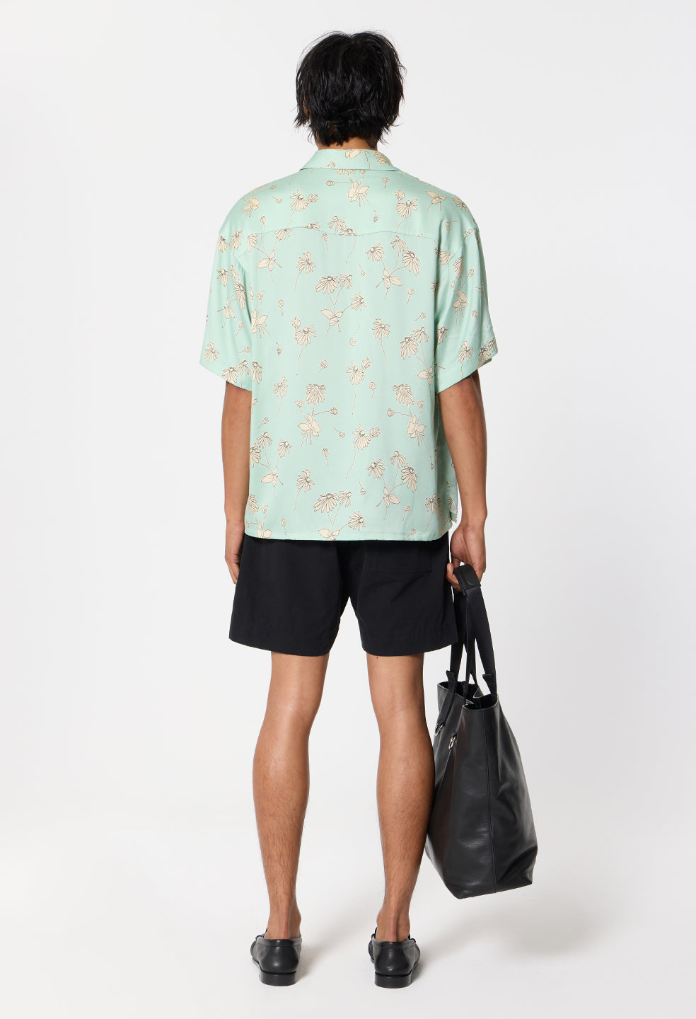 Brushed Silk Button Up / Field Sketch Celadon x Salt
