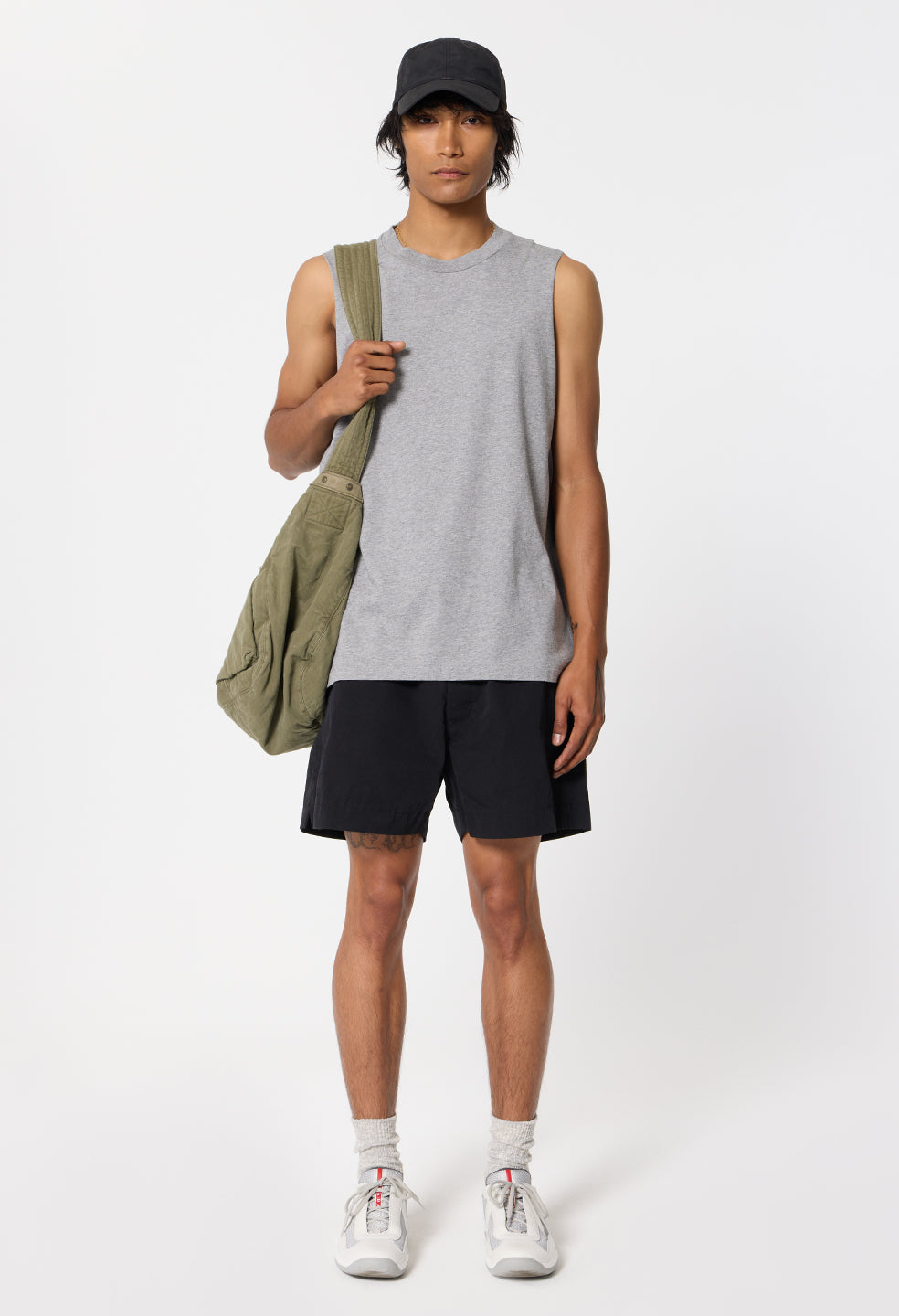 Air Spun Campus Cut-Off Tee / Heather Grey