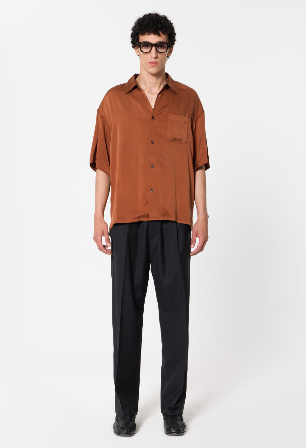 Wool Wide Easy Trouser / Black