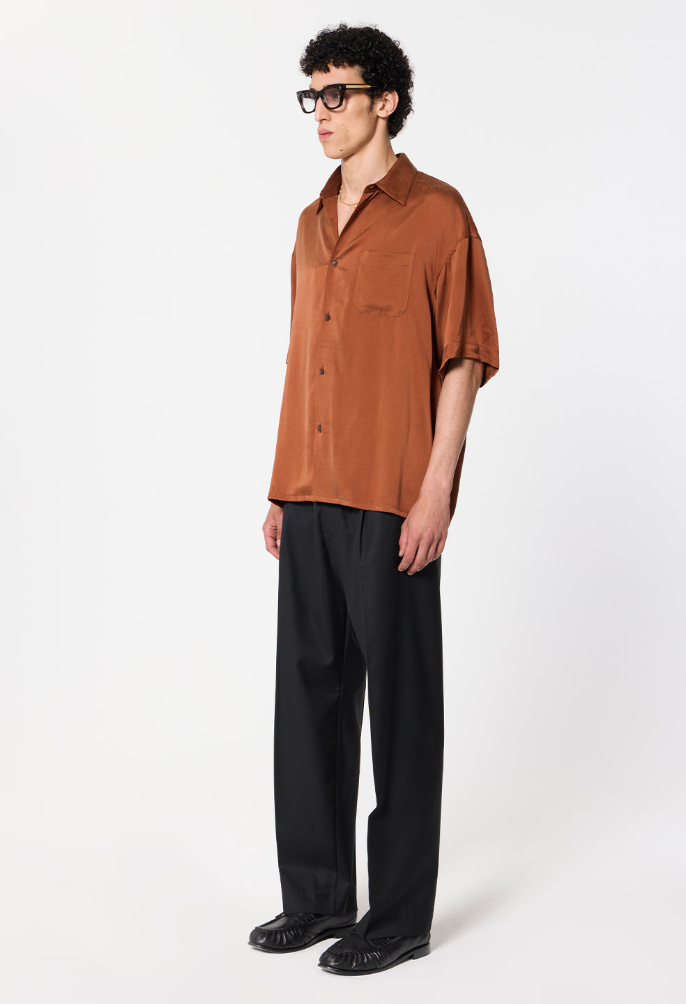 Wool Wide Easy Trouser / Black