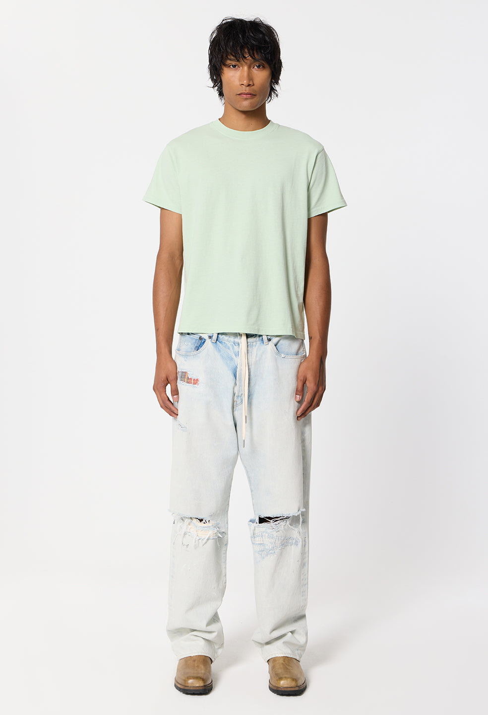 Air Spun Shrunken Tee / Celadon