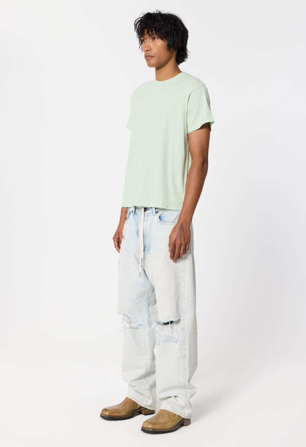 Air Spun Shrunken Tee / Celadon
