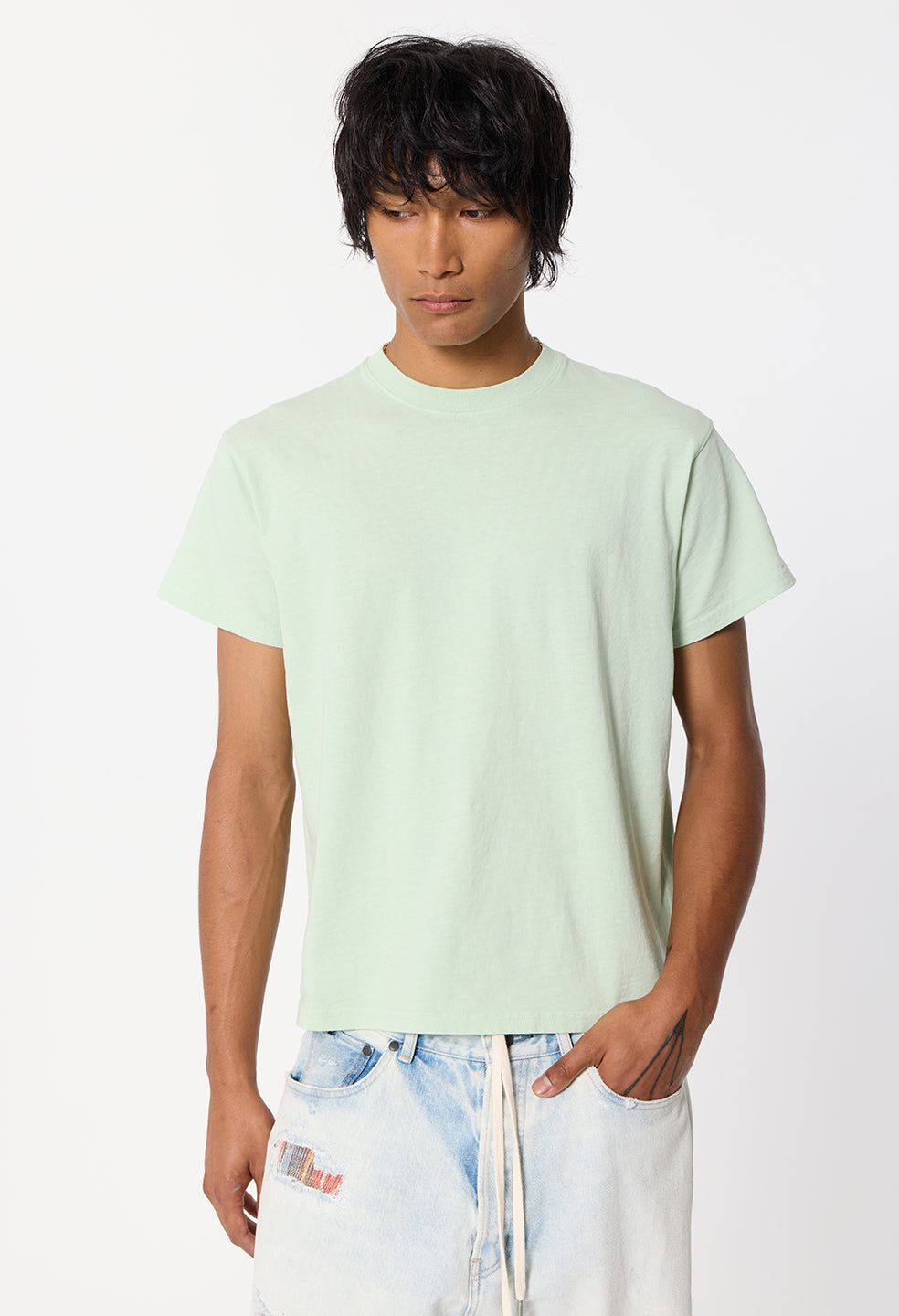 Air Spun Shrunken Tee / Celadon