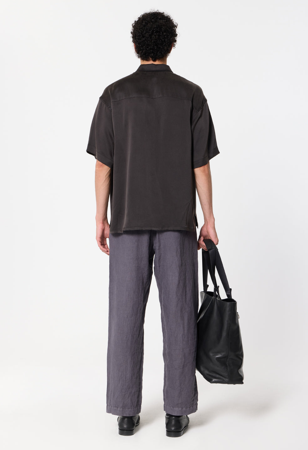 Nigril Linen Easy Trouser / Washed Black