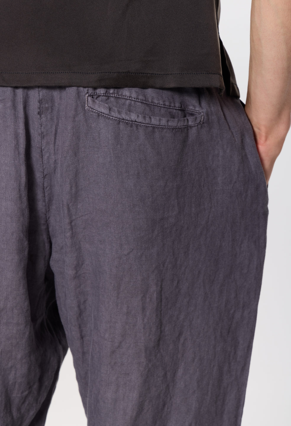 Nigril Linen Easy Trouser / Washed Black
