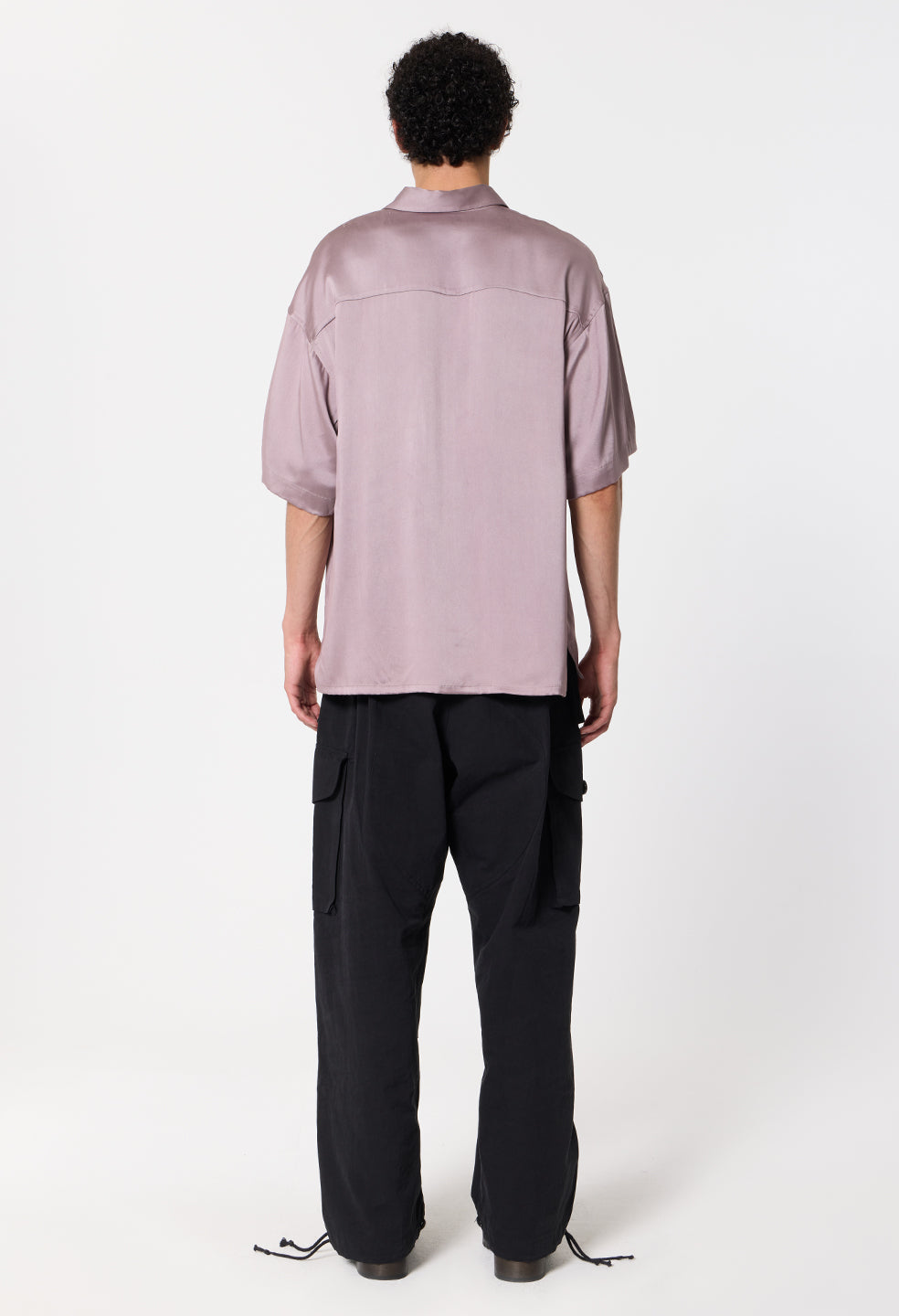 Brushed Silk Button Up / Plum