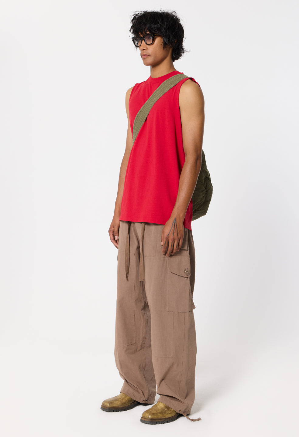 Air Spun Campus Cut-Off Tee / Rio Red
