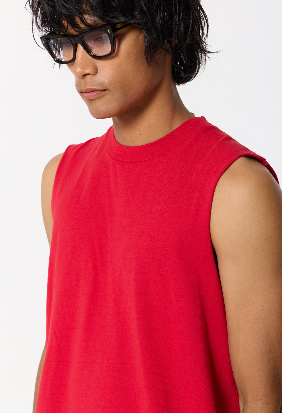 Air Spun Campus Cut-Off Tee / Rio Red