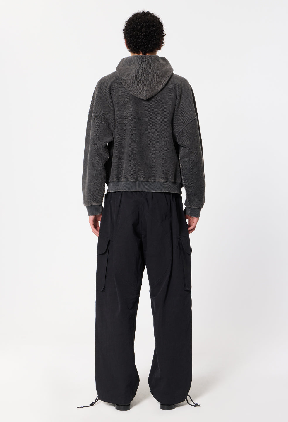 Reverse Terry Frances Full-Zip / Washed Black