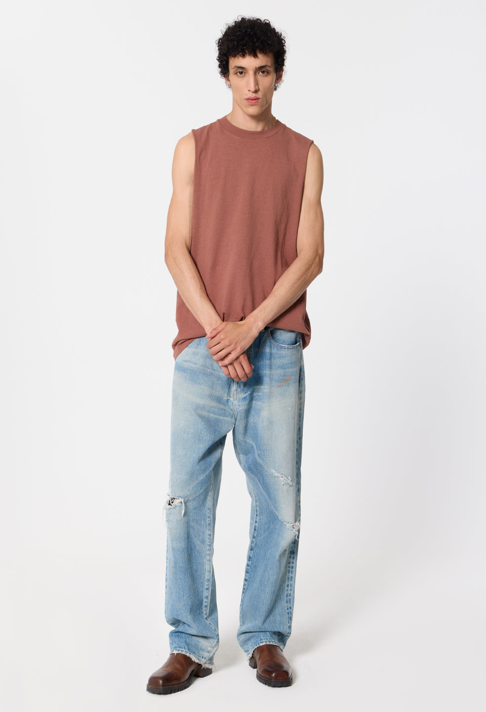 Air Spun Campus Cut-Off Tee / Rust