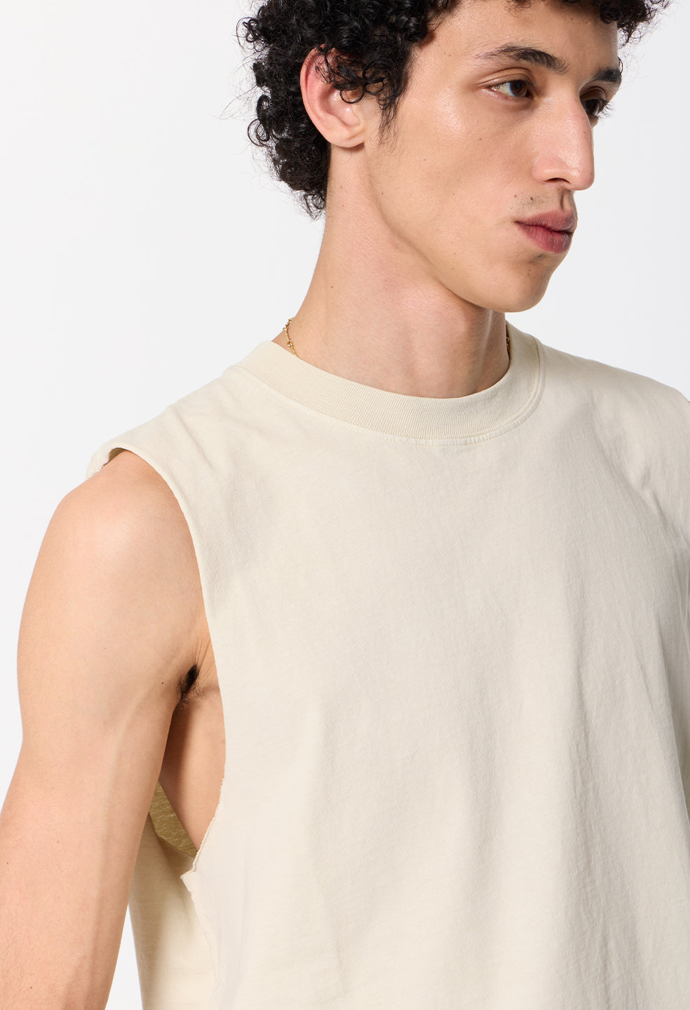Platoon Cut-Off Tee / Washed Bone