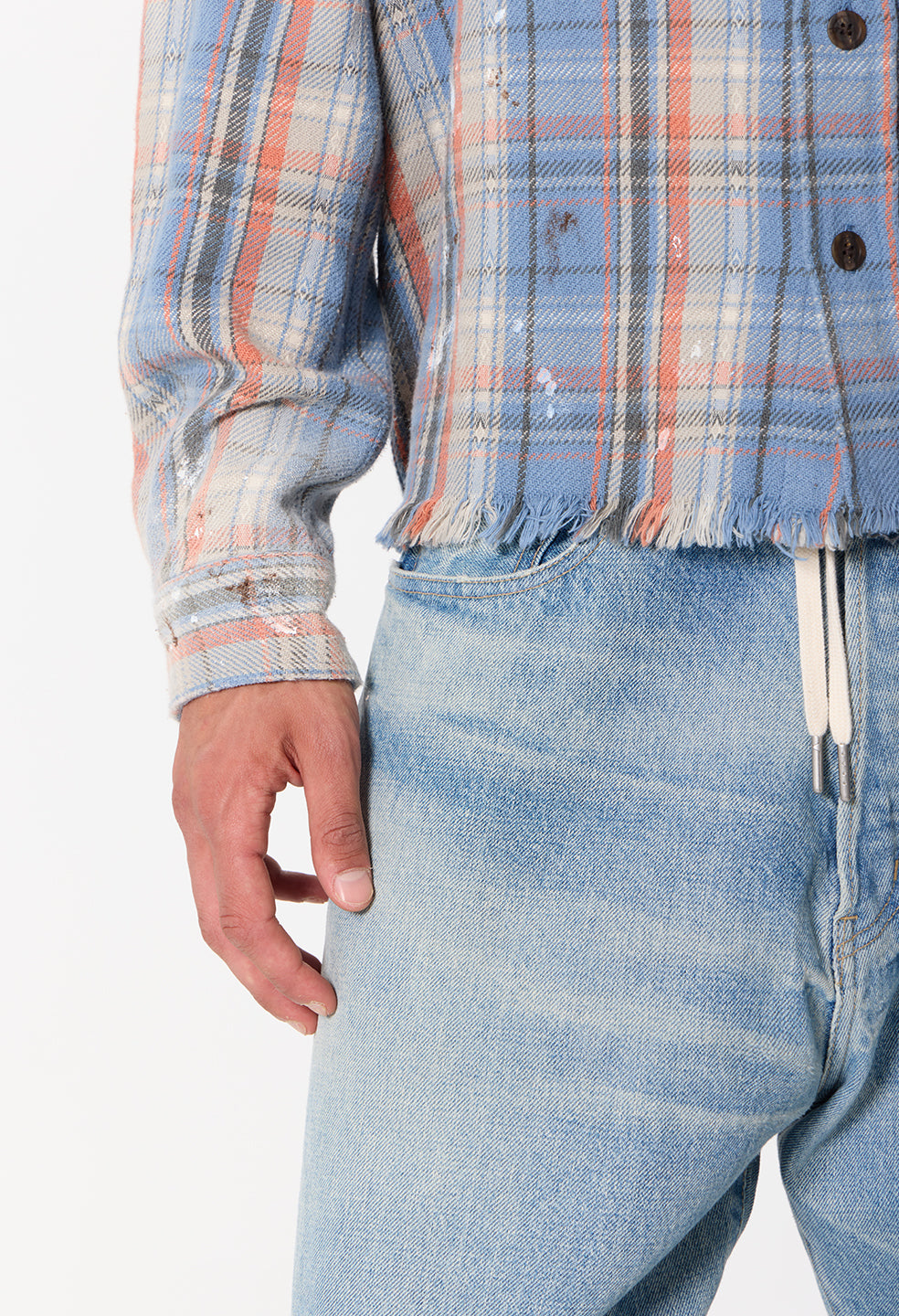 Odeon Hemi Oversized Shirt / Vintage Blue Plaid