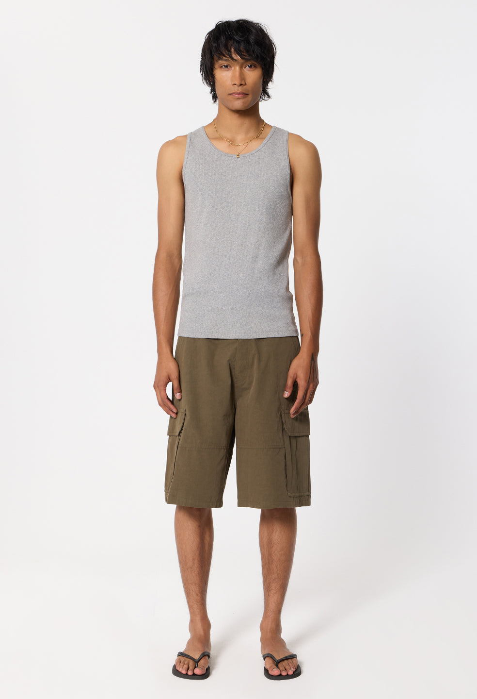 Campus Rib Tank / Heather Grey