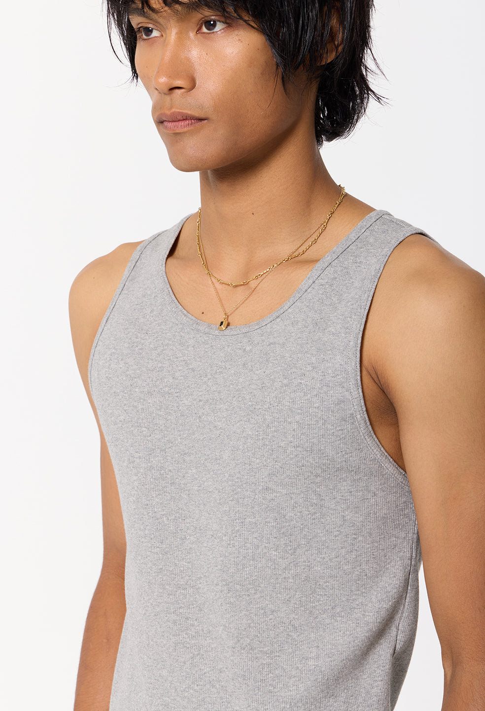 Campus Rib Tank / Heather Grey
