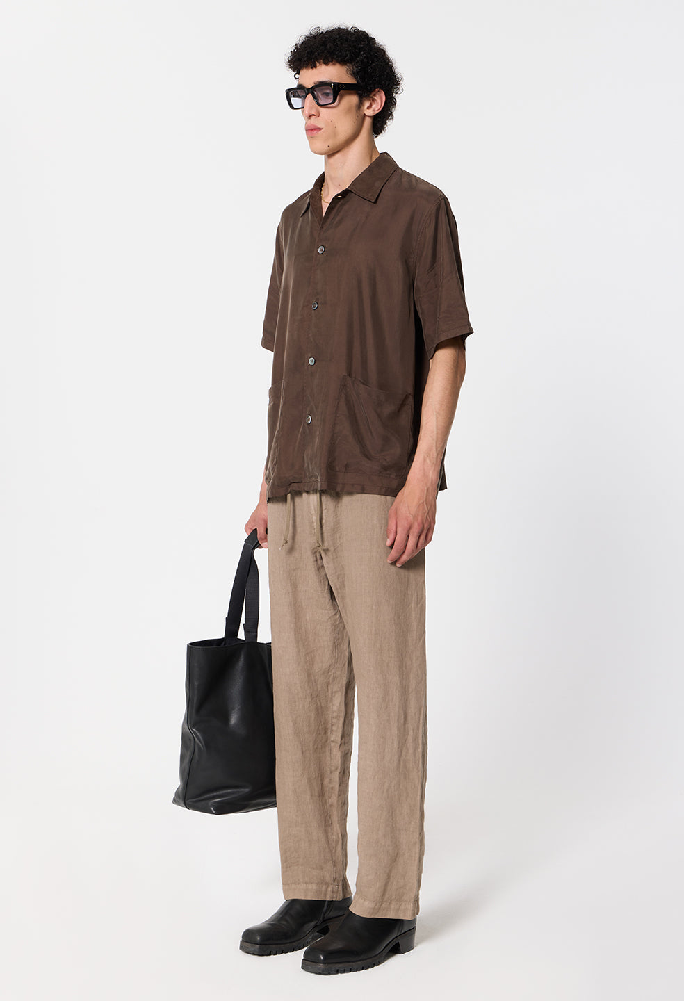 Nigril Linen Easy Trouser / Washed Drift