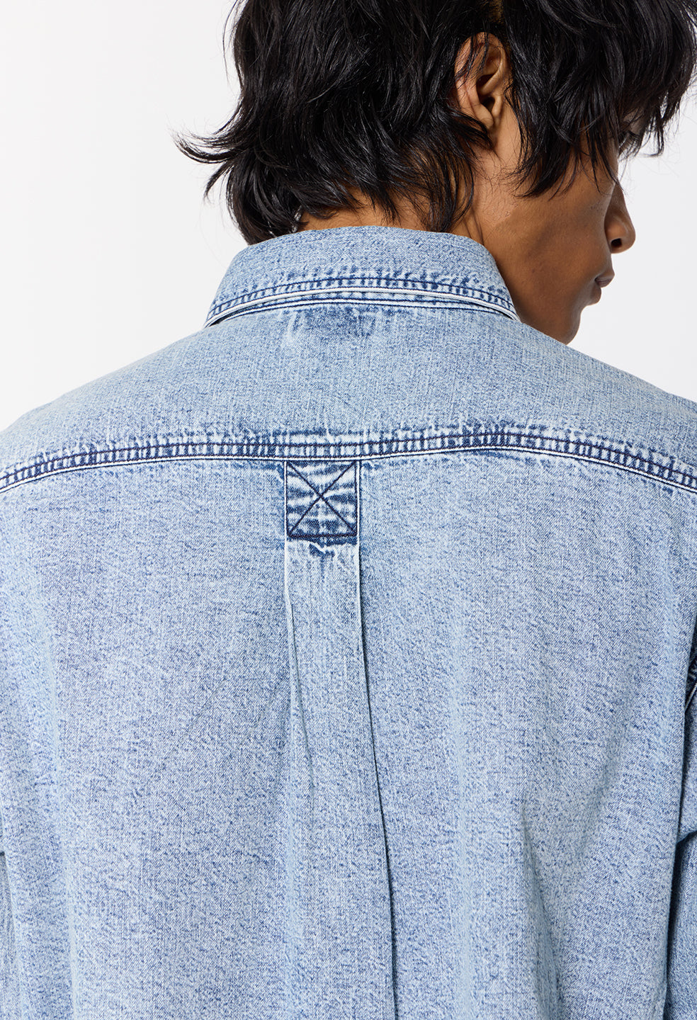 Denim Cloak Button Up / Acid Wash