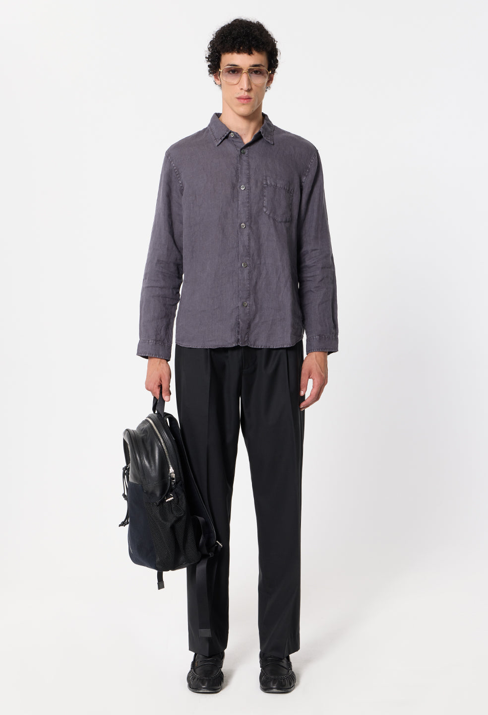 Nigril Linen Cloak / Washed Black