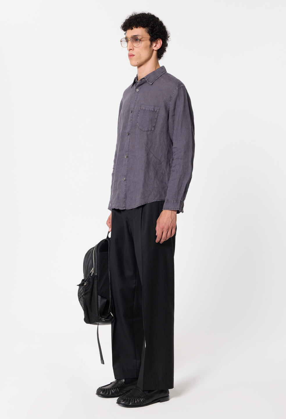 Nigril Linen Cloak / Washed Black