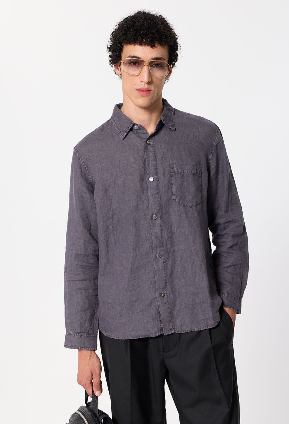 Nigril Linen Cloak / Washed Black