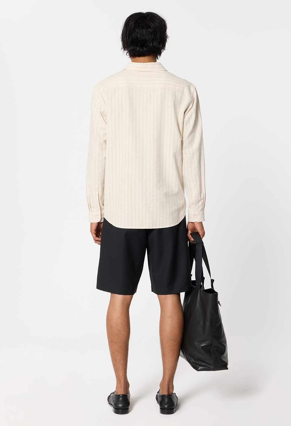 Wool Wide Easy Shorts / Black