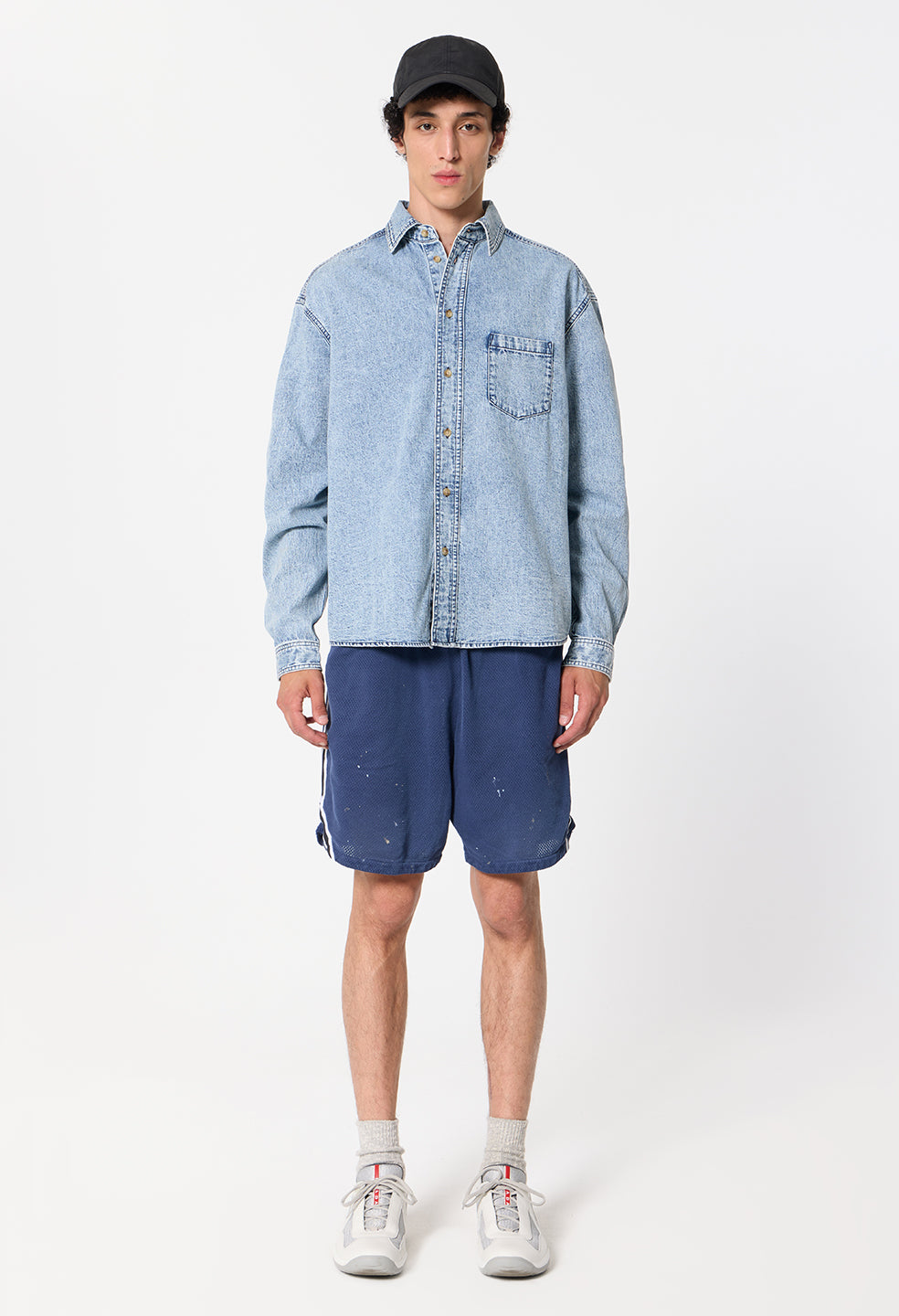 Odeon Mesh Rivalry Short / Vintage Navy