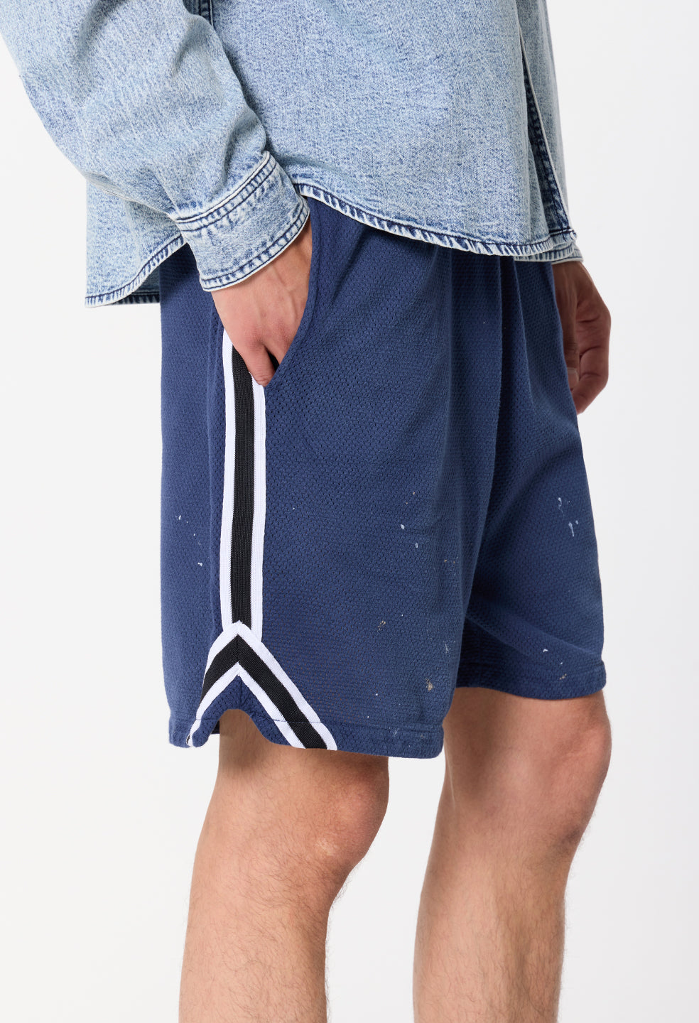 Odeon Mesh Rivalry Short / Vintage Navy
