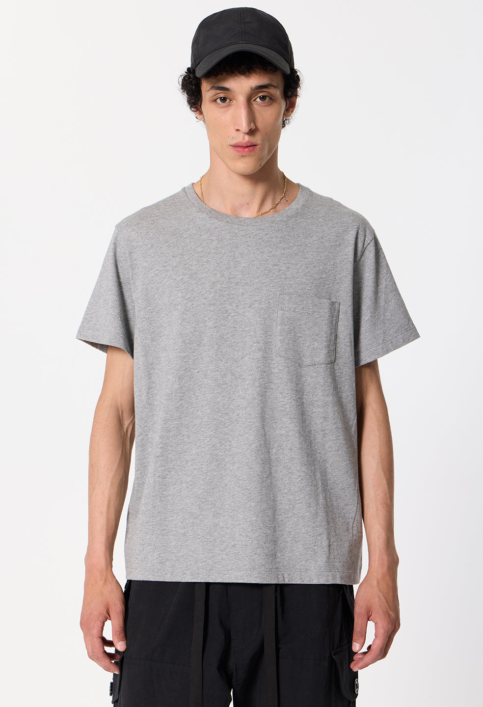 Air Spun Beach Pocket Tee / Heather Grey