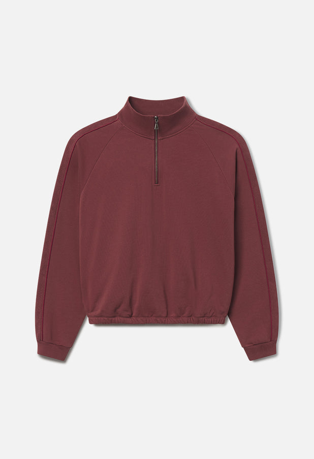 Track Half Zip / Oxblood