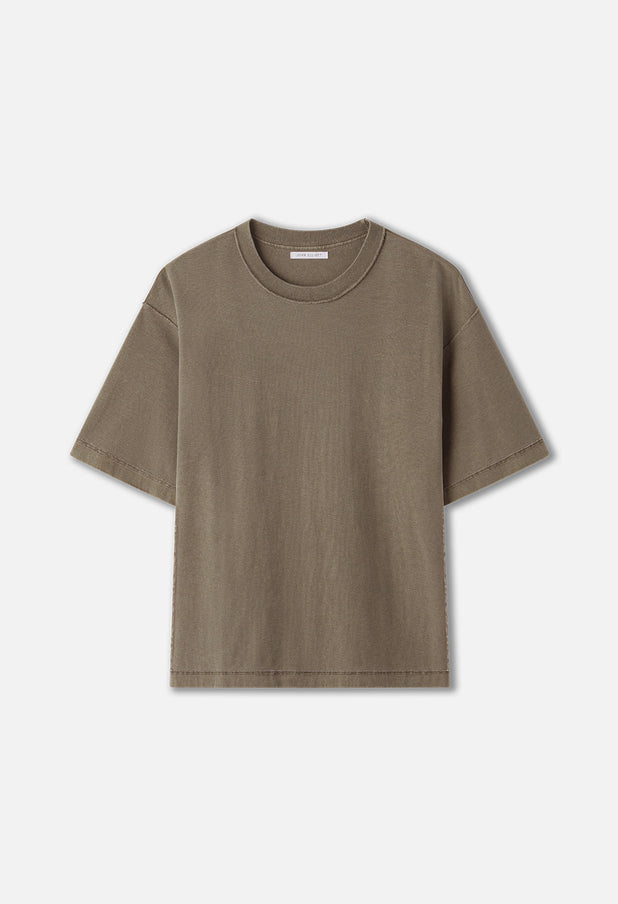 Summer Reversed Cropped Tee / Washed Oak