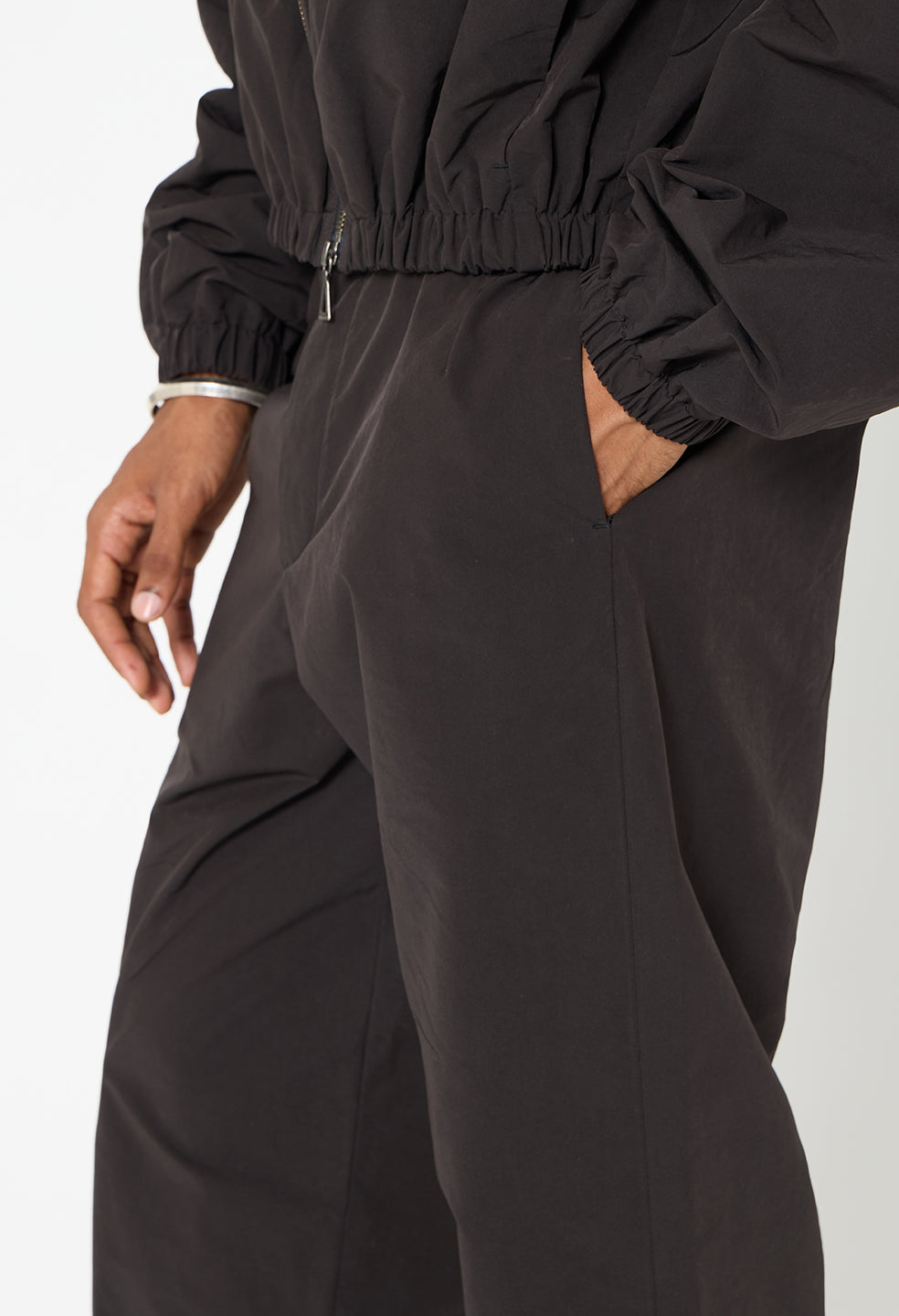 Vero Brushed Nylon Lounge Pant / Black
