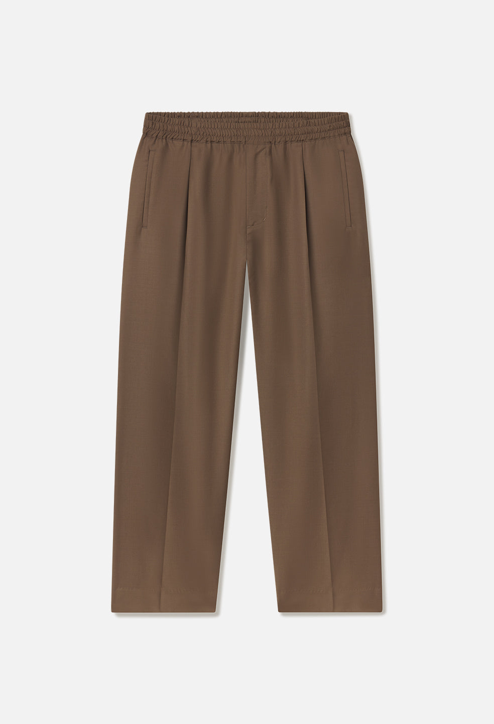 Wool Wide Easy Trouser / Mocha