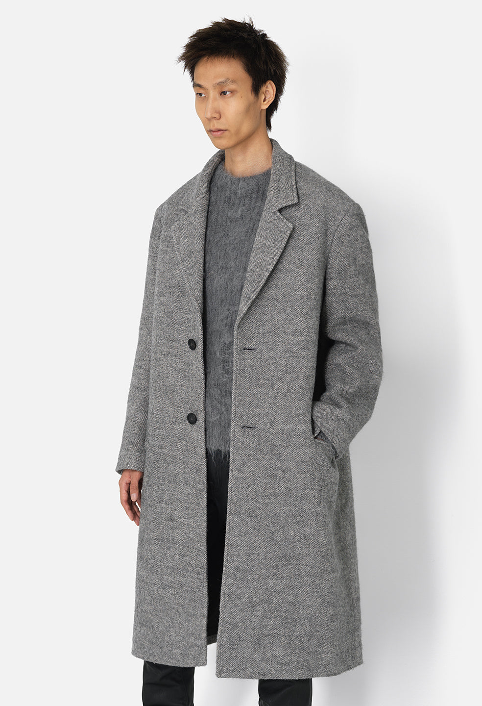 Wool Overcoat / Grey - JOHN ELLIOTT