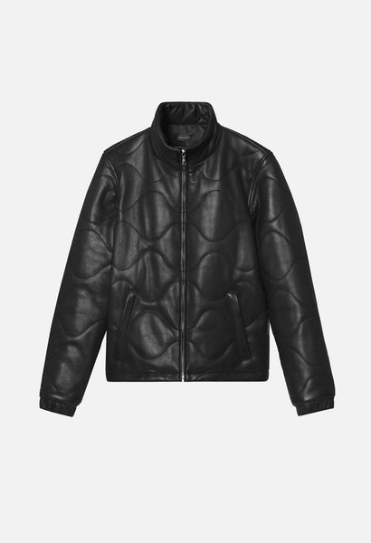 Yaz Leather Puffer Jacket