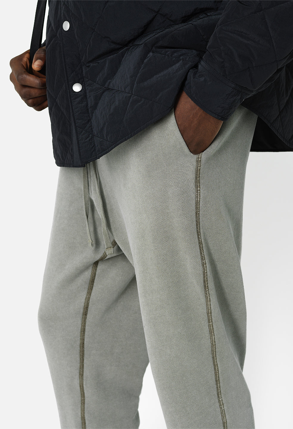 Thermal Lined Sweatpants Washed LA Olive 