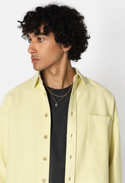 Solid Hemi Oversized Shirt / Lemon