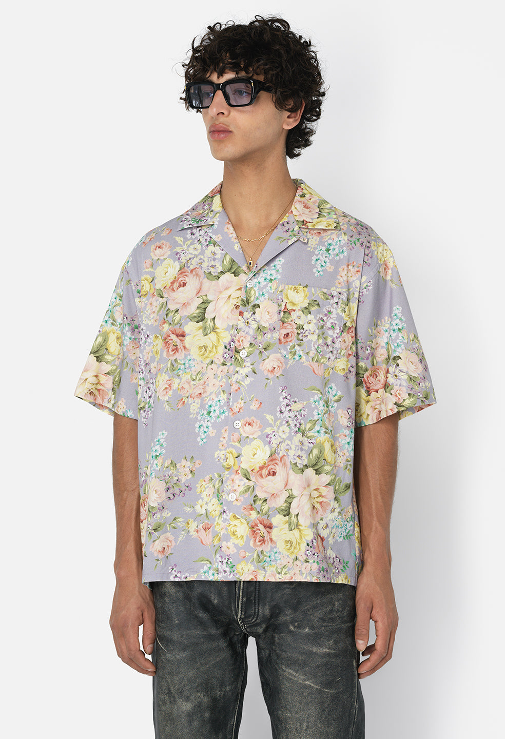 Camp Shirt / Lavender Tuscan Floral - JOHN ELLIOTT
