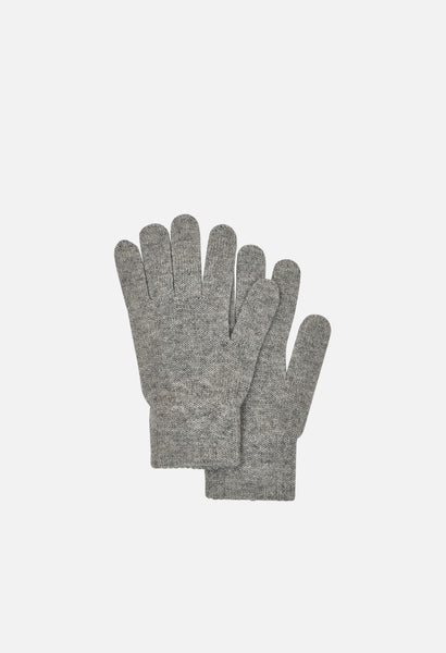 Cashmere Blend Gloves / Heather Grey