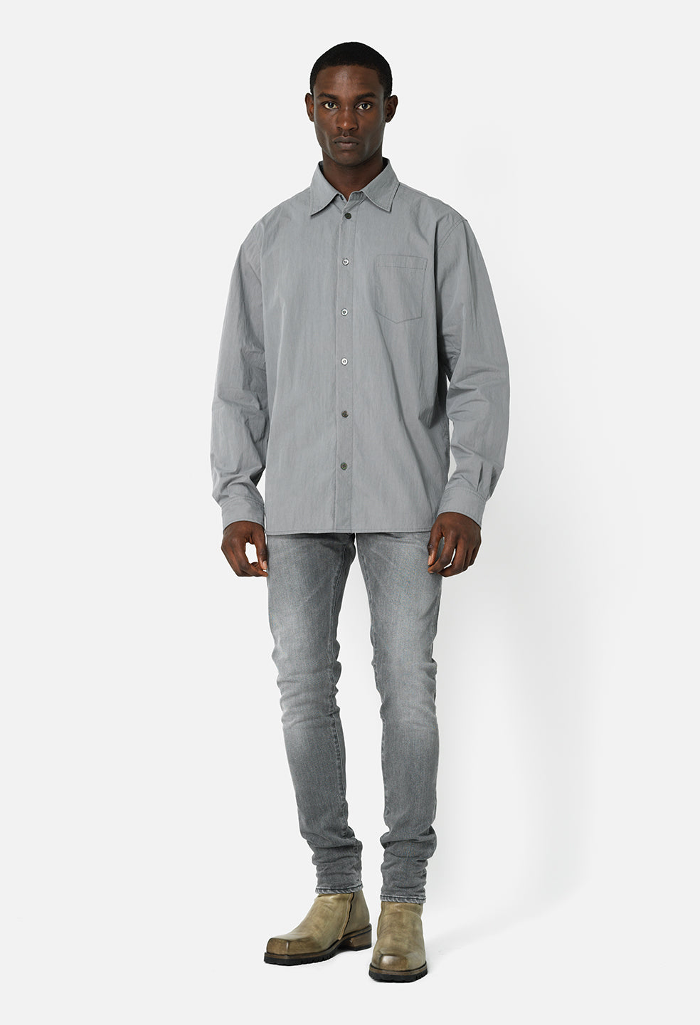 Cloak Button Up / Alloy - JOHN ELLIOTT