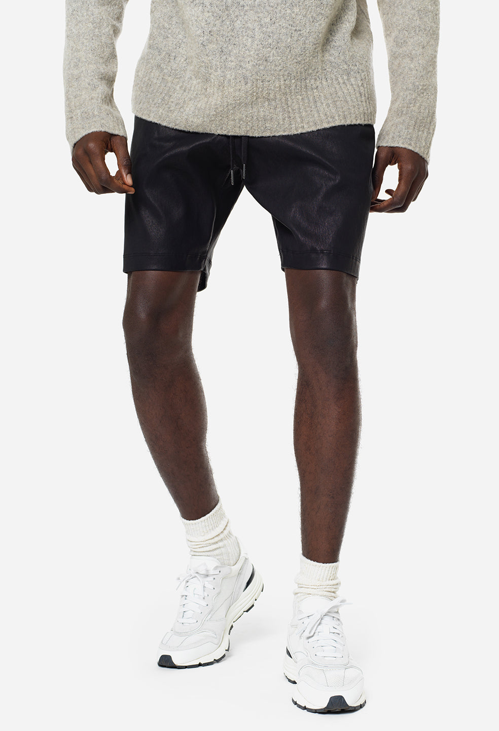 00's Black and White Elephant Leather Shorts – OPTIONS
