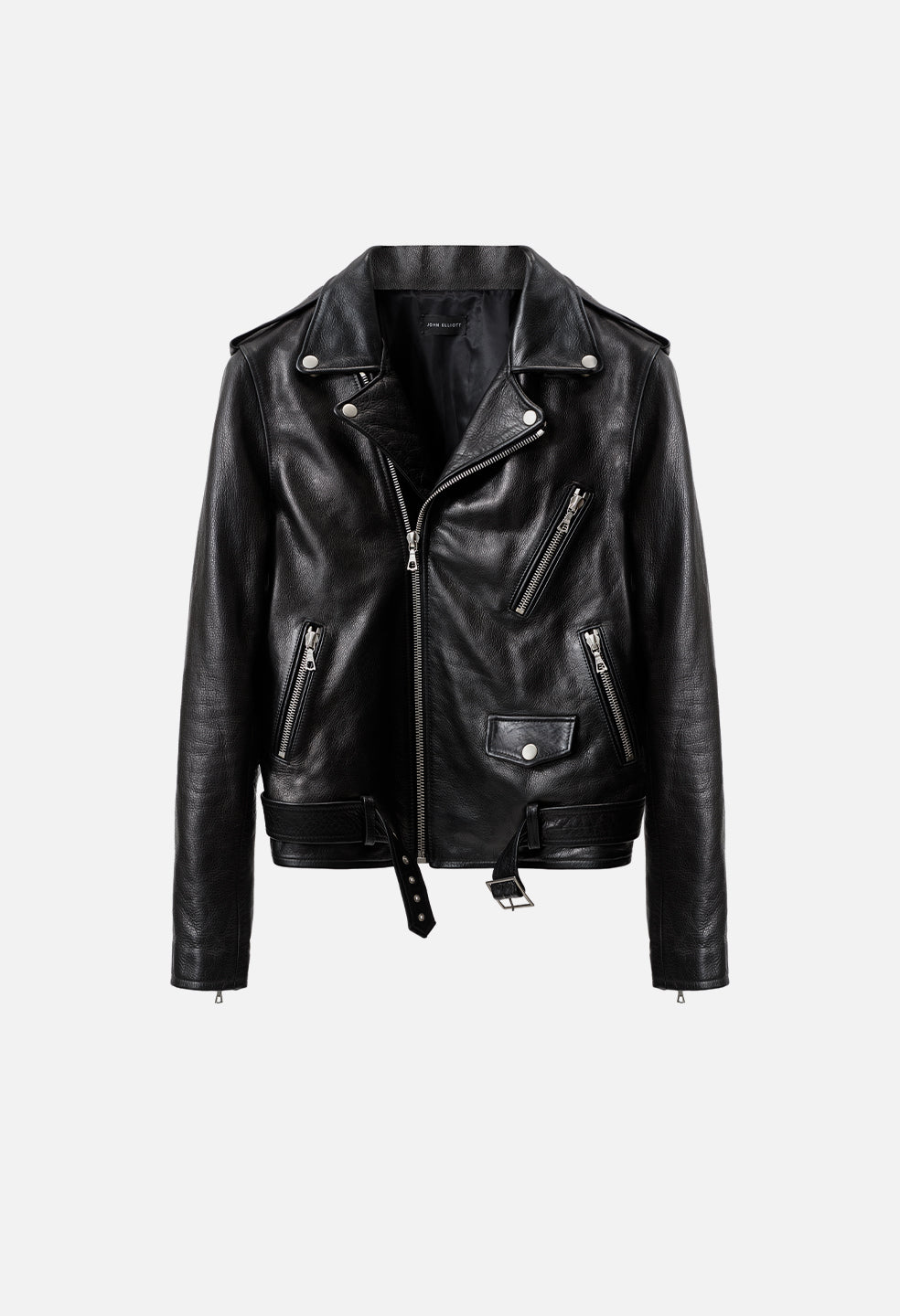 Leather biker jacket