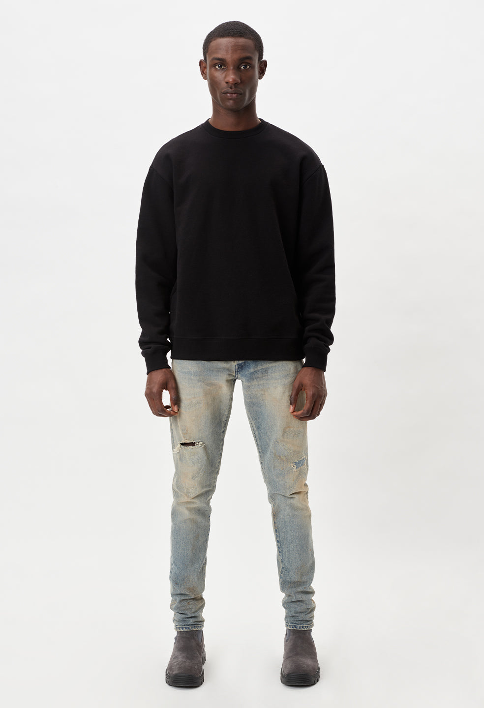 セール新品 700fill crewneck sweatshirt black M size
